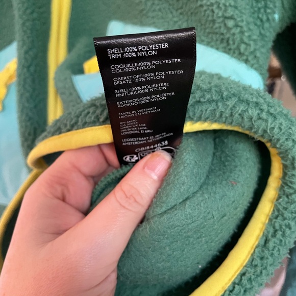 BDG Green Sherpa Fleece Zip up L - Picture 8 of 8